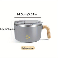 304 Stainless Steel Noodle Bowl Fast Food Cup Style Instant Noodle Bowl