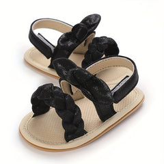 Bowknot Open Toe Baby Sandals Anti Slip Lightweight