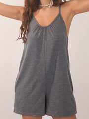 Casual Spaghetti Strap Romper Jumpsuit Sleeveless Backless