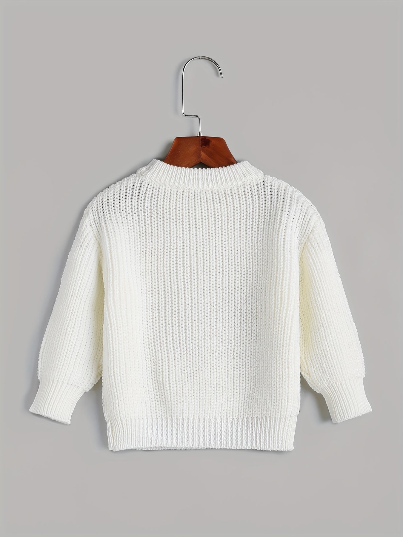 Girls Long Sleeve Knitted Pullover Top