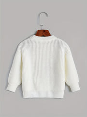 Girls Long Sleeve Knitted Pullover Top