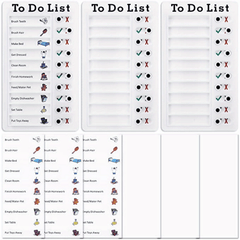 3pcs To Do List Checklist Board Daily Schedule For Students - Reusable Plastic