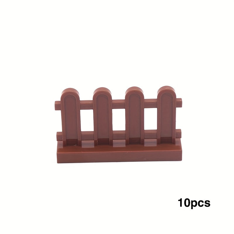 10pcs Wooden Building Blocks Set for Animal Scenes & Farm Toy Sets