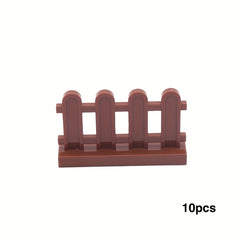 10pcs Wooden Building Blocks Set for Animal Scenes & Farm Toy Sets