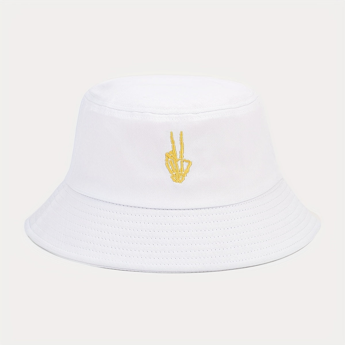 Skull Finger Embroidery Bucket Hat All-match Outdoor Sunshade Sunscreen Hat