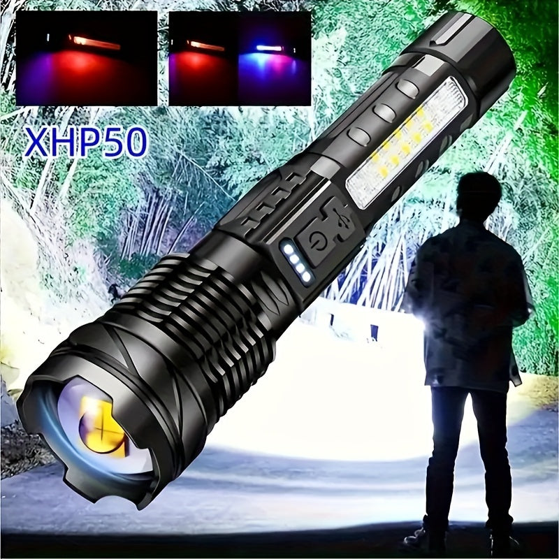 USB Rechargeable Powerful Flashlight for Outdoor Activities