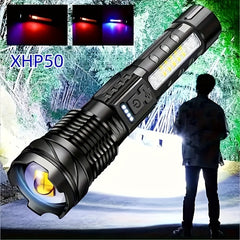 USB Rechargeable Powerful Flashlight for Outdoor Activities