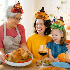 Thanksgiving Headband Cartoon Turkey Drumstick Hair Band Costume Accessories