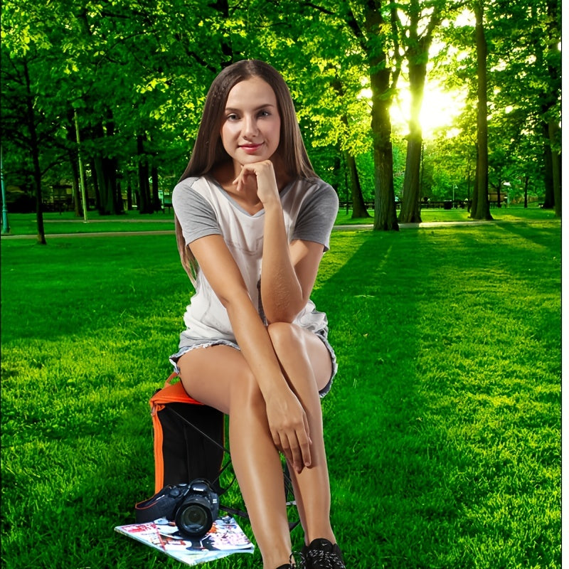 KING Portable Chair with Pocket for Camping Hiking - Fishing Tool Holder