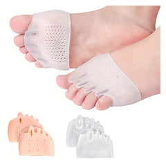 2 Pairs Silicone Forefoot Pad Cushion Gel Insoles Toe Separator Hallux Valgus