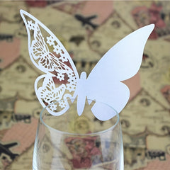50pcs Butterfly Table Mark Wedding Party Place Cards