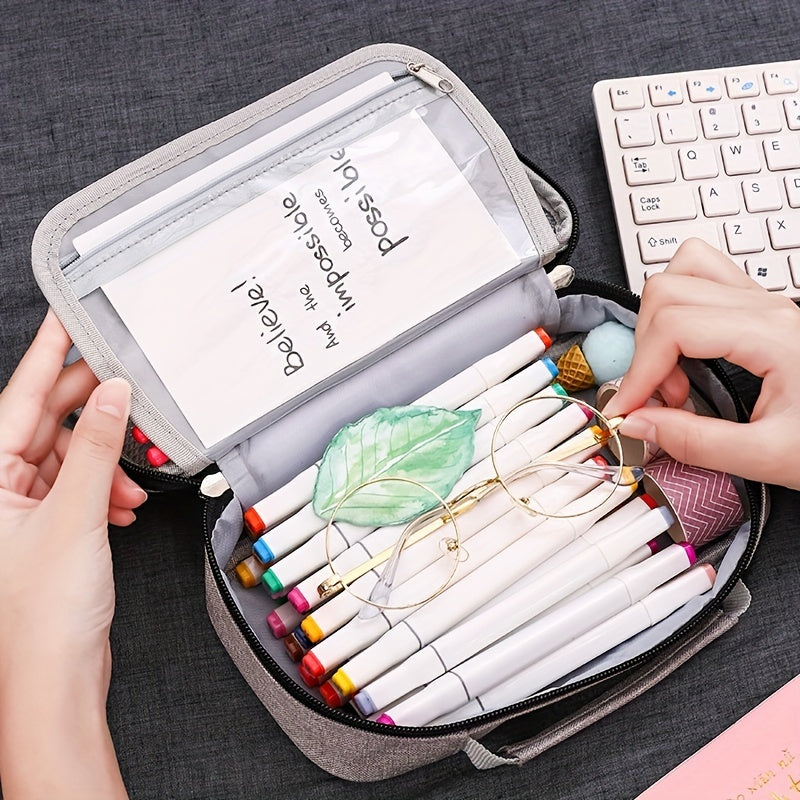 Large Capacity Pencil Case Handheld Stationery Case