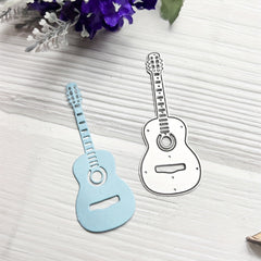 3D Guitar Paper Art Embossing Template DIY Scrapbook Album Decoration