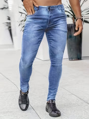 Men's Slim Fit Jeans Distressed Denim Pants