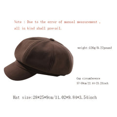 Solid Women Beret Cap British Style Lightweight Casual Hat Beret