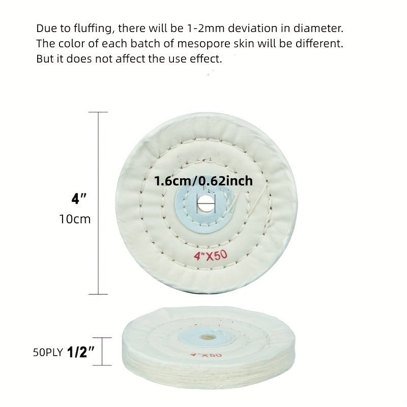 4in 50ply 16mm Cloth Wheel for Polishing and Buffing
