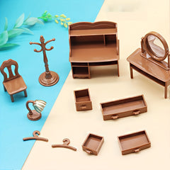 Forest Animal Family Doll Home Furniture 1 12 Mini Toy For Girl Doll Accessories
