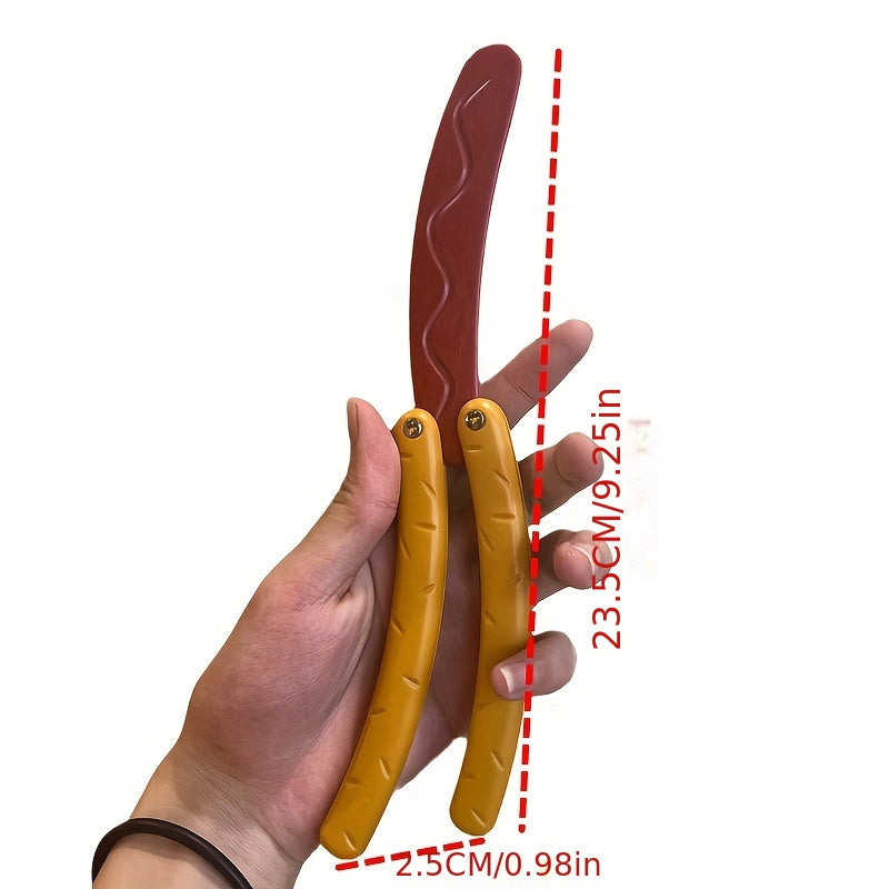 Hot Dog Decompression Toy for Throwing Training Butterfly Flat Plastic Safety