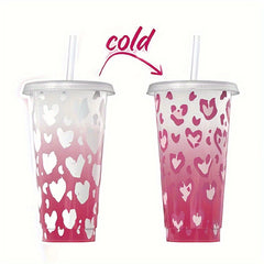 2pcs 710ml Leopard Print Cups with Lids & Keychains, Reusable Coffee Cup