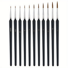 11Pcs Detail Paint Brushes Set Mini Watercolor Acrylic Kit