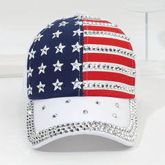 Rhinestone Inlaid Baseball Cap Sun Hat For Youth