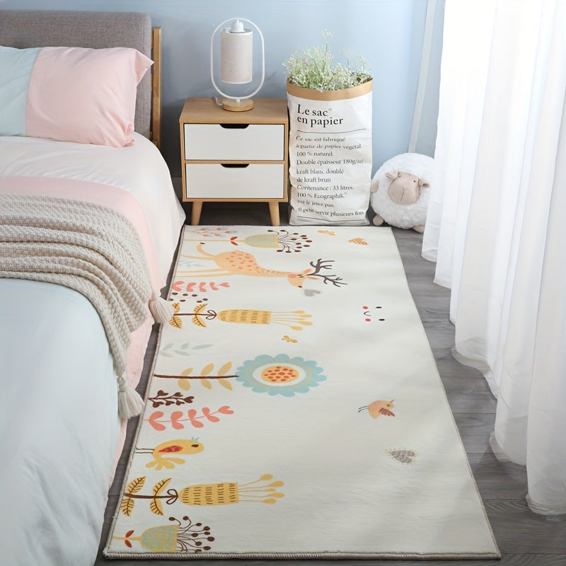 Thickened Shaggy Rugs For Bedroom Modern Cashmere Bedroom Long Strip Bedside Rug