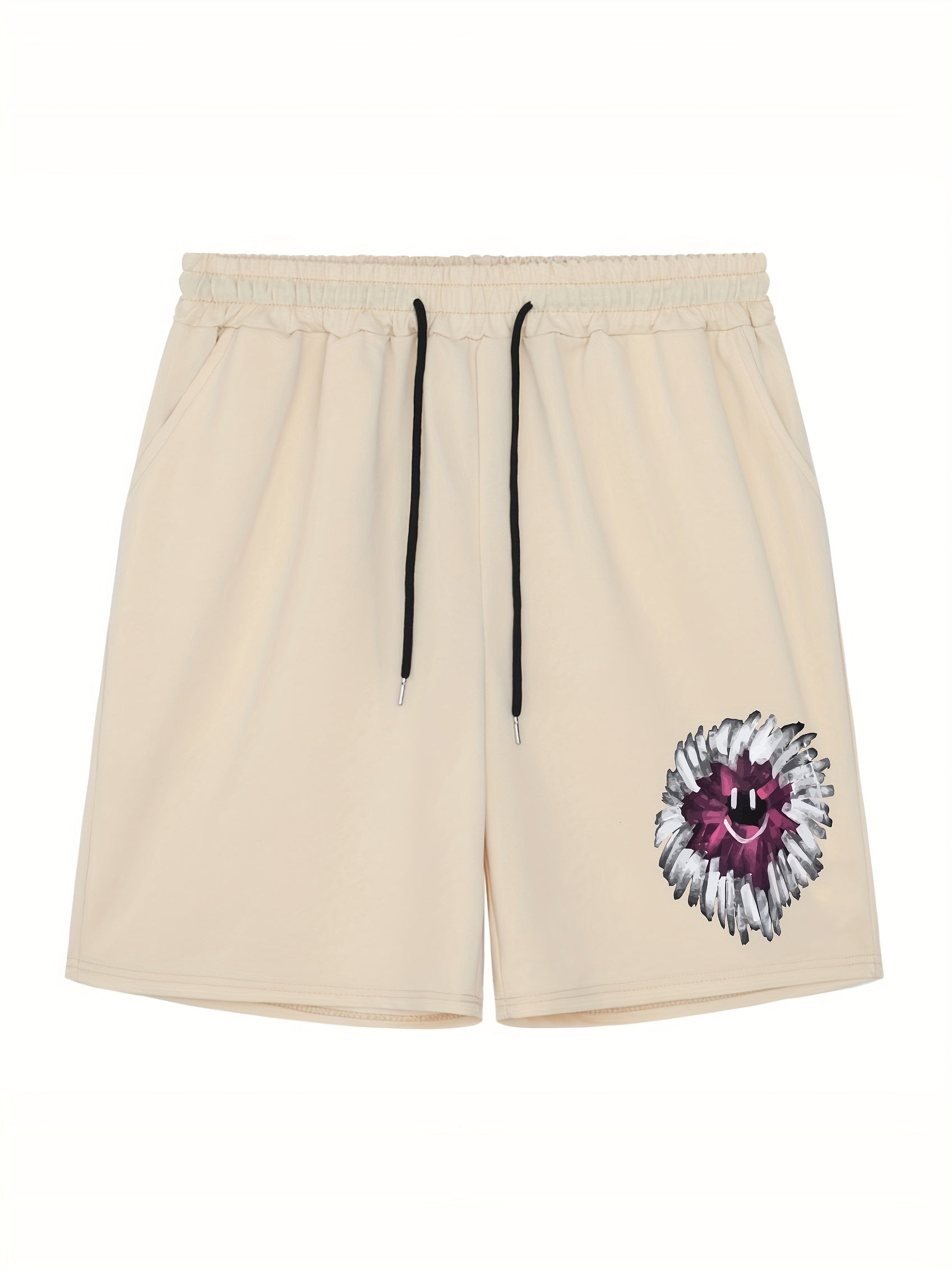 Men's Brush Stroke Smile Graphic Athletic Shorts
