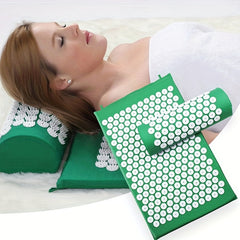 Acupressure Yoga Mat Set with Massage Pillow - Relieve Stress & Pain