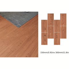 8pcs Wood PVC Floor Tile Peel And Stick Classic Wood Grain Self Adhesive