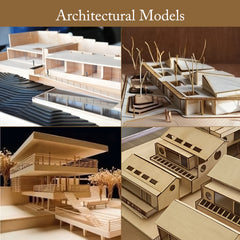 3mm Thick Plywood 15.7x15.7 Inch Craft Wood for Architectural Model Wood Carving