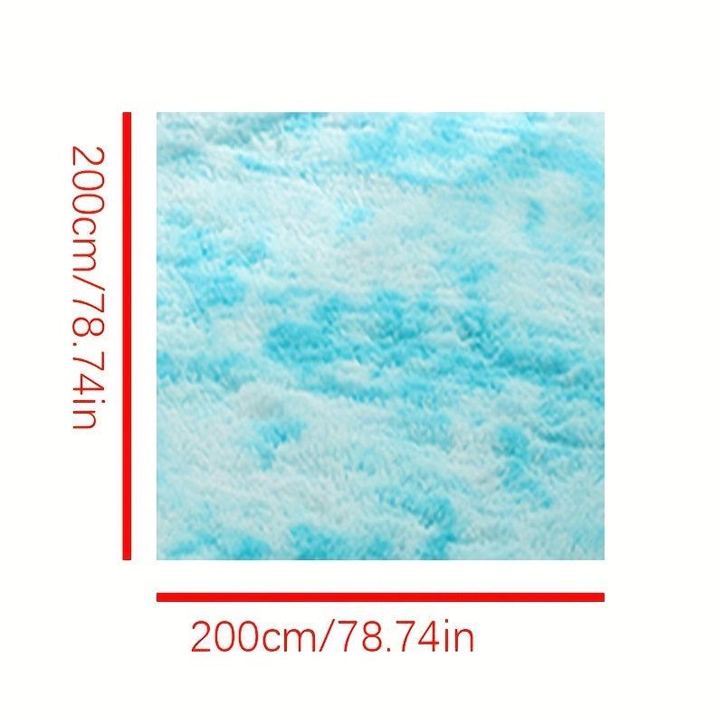 Tied Dyed Shag Furry Carpet 78.74 x 78.74