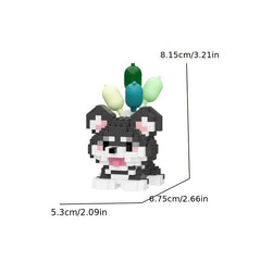 Dog Series Cartoon Animal Figurine Building Set Creative Gift
