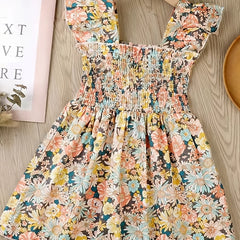 Girls Cotton Dress Over Knee Mid-length Skirt