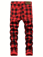 Men's Allover Print Cotton Jeans - Spring/Summer