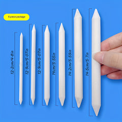 6pcs Blending Smudge Stump Stick Charcoal Sketching Tool