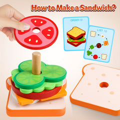 Wooden Sorting & Stacking Toy for Improved Hand-Eye Coordination