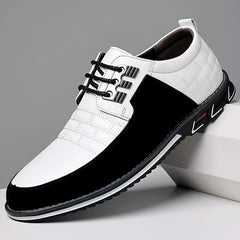 Men's Plaid Smart Casual Oxford Dress Shoes Lace-up Formal Oxford Shoes