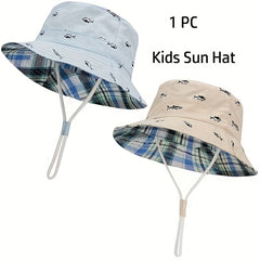 Cartoon Fisherman Hat Sun Protection Bucket Hat For Outdoor Traveling