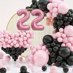 2pcs Pink Number Balloon 101 6 Cm Aluminum Foil Mylar Balloon