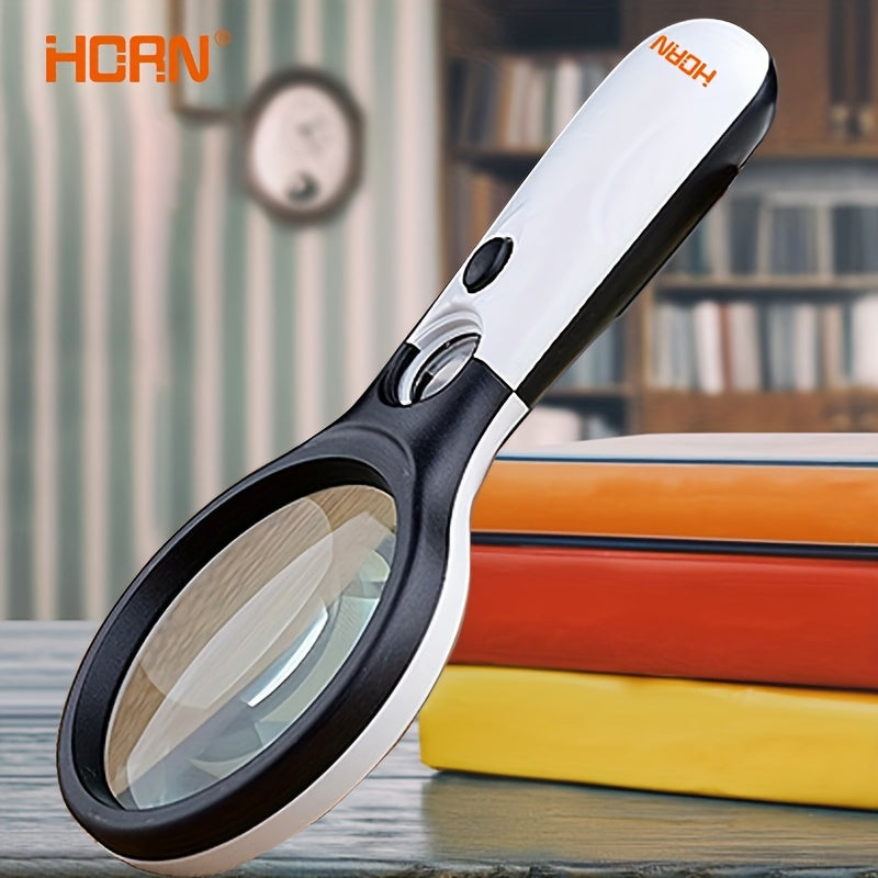 3 LED Light 45X Magnifying Glass Pocket Microscope Jewelry Loupe Handheld