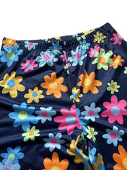 Floral Print High Rise Flare Leggings