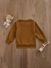 Toddler's Blessed Letter Sweatshirt Boy's Casual Pullover