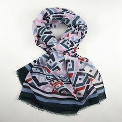 Classic Print Scarf Anti Cold Warm Romantic Vintage Comfortable