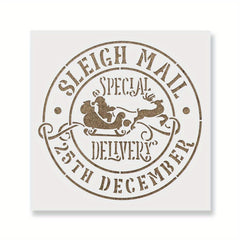 1pc Sleigh Mail Merry Christmas Stencil For Painting DIY