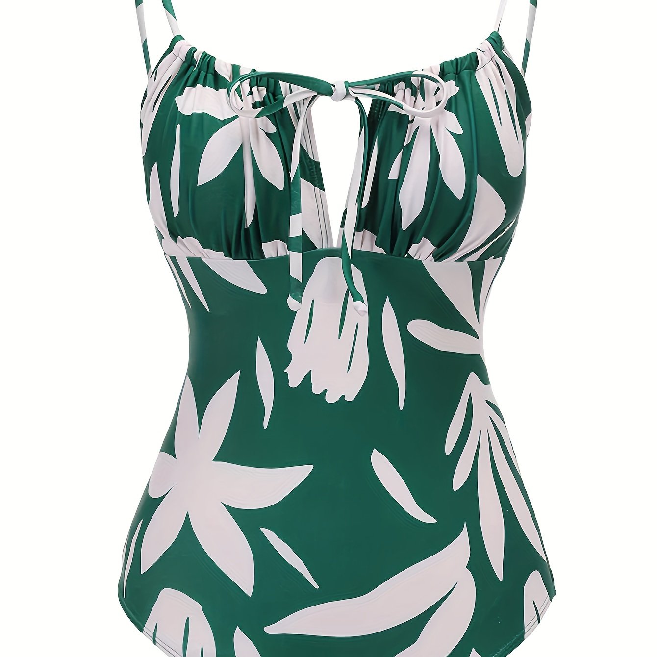 Floral Print Tummy Control One Piece Swimsuit