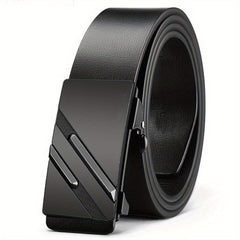 Men's Leather Auto Buckle Belt Boyfriend Husband Father Gift