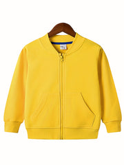 Toddler Active Sweatshirts Jackets Boy Girl Kids Autumn Solid Sports Tops