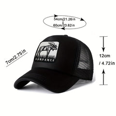 Unisex Sunshade Breathable Baseball Cap with Animal Embroidery
