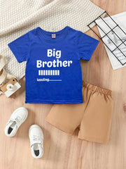 Boys Casual BIG BROTHER Loading T-shirt & Shorts Set