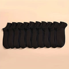 10 20 30 Pairs Unisex Solid Socks Low Cut Ankle Socks Women's Stockings